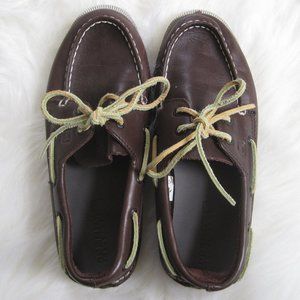 Sperry Top-Sider Boat Dress Shoes Little Boys Size 2.5 Dark Brown Leather EUC